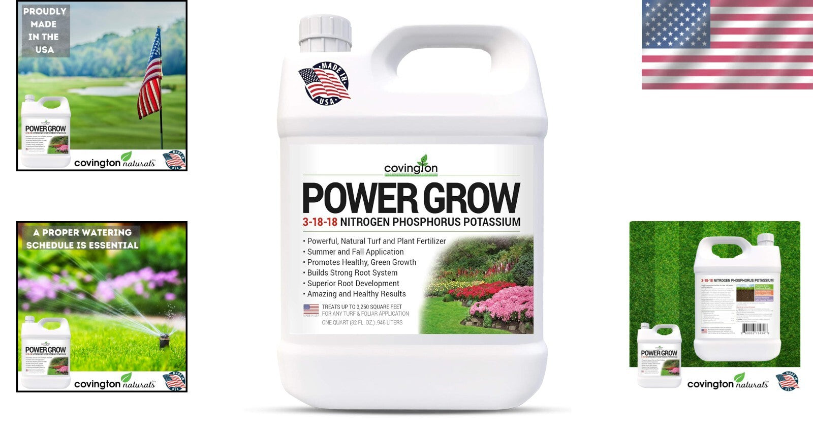 Concentrated Liquid Lawn Fertilizer 3-18-18 NPK - Easy Application, 32 OZ