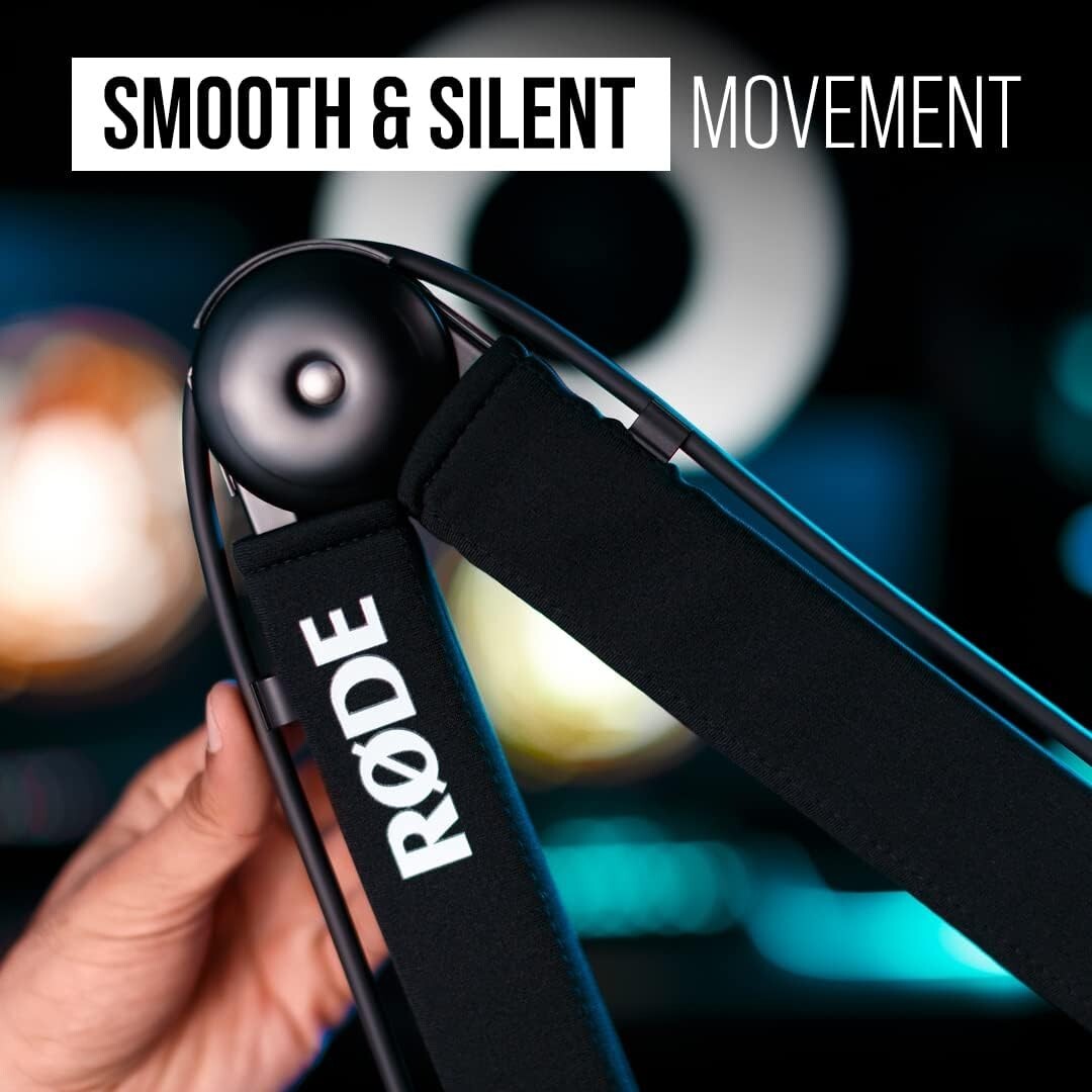 360-Degree Rotation Broadcast Mic Stand with Damped Springs and Cable Management