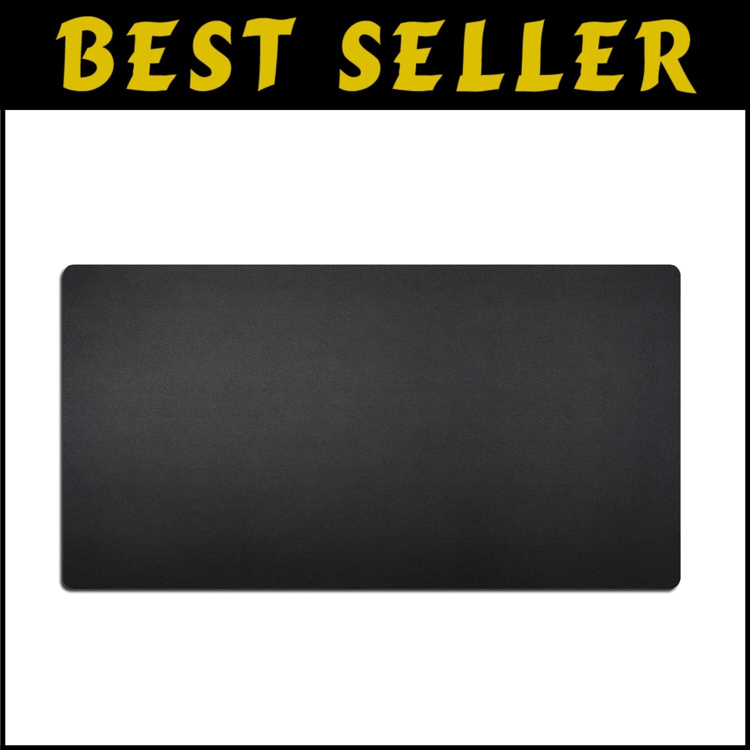 Non-Slip Black Leather Desk Blotter Pad 34'x17' - Protect and Enhance Workspace