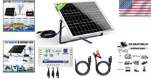 Load image into Gallery viewer, 25 Watts 12V Off Grid Solar Panel Kit with Adjustable Mount &amp; Charge Controller