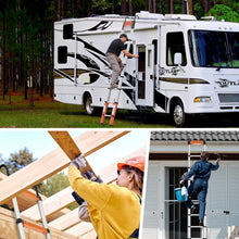 Load image into Gallery viewer, Lightweight 12.5 FT Aluminum Telescoping Ladder with One-Button Safety Closure
