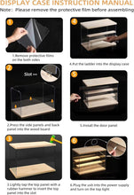 Load image into Gallery viewer, Dustproof 12.6 x 9.6 x 10.6 Acrylic Display Stand with 4 Tiers and Sliding Doors