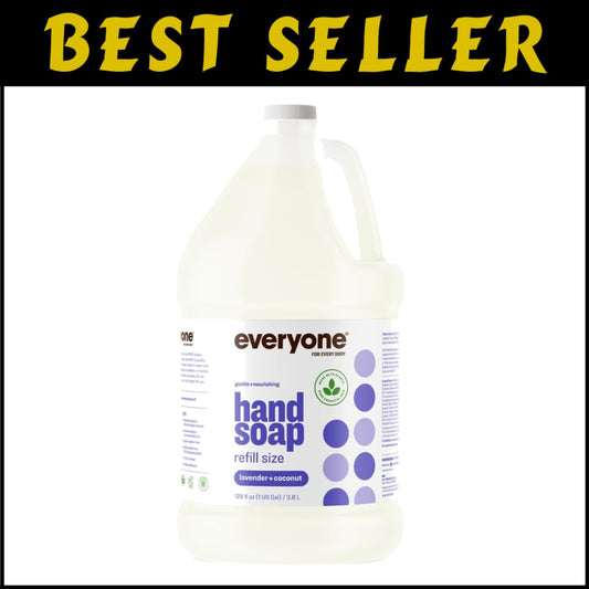 Gentle Lavender Coconut Liquid Hand Soap Refill, 1 Gallon Plant-Based Cleanser