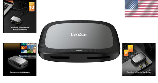 Professional Compact CFexpress Type A / SD Card Reader with USB 3.2 Connectivity