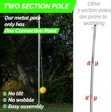 Load image into Gallery viewer, Regulation Tetherball Set with Heavy Duty Pole &amp; Easy Setup for Backyard
