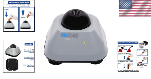 Powerful Mini Vortex Mixer for Artists & Technicians - Includes 120 Mixing Balls