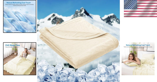 Summer-Ready Cooling Blanket - Stay Cool with Lightweight 90 x 90 Inch Comfort