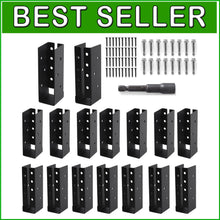 Load image into Gallery viewer, Professional-Grade Concealed Joist Hangers 2x6 - Heavy-Duty Black Steel Pack