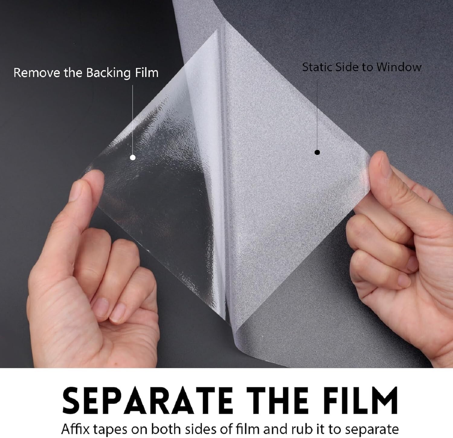 Energy-Efficient Frosted Privacy Window Film - UV & Heat Blocking, 47.2