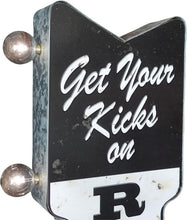 Load image into Gallery viewer, Battery-Powered Route 66 Marquee Sign with Vintage LED Bulbs – 26” x 3”