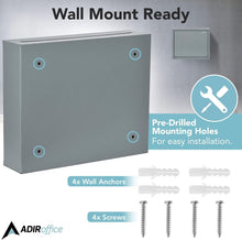 Load image into Gallery viewer, Secure Suggestion and Payment Drop Box with Keys - Wall Mounted, Gray 3x10