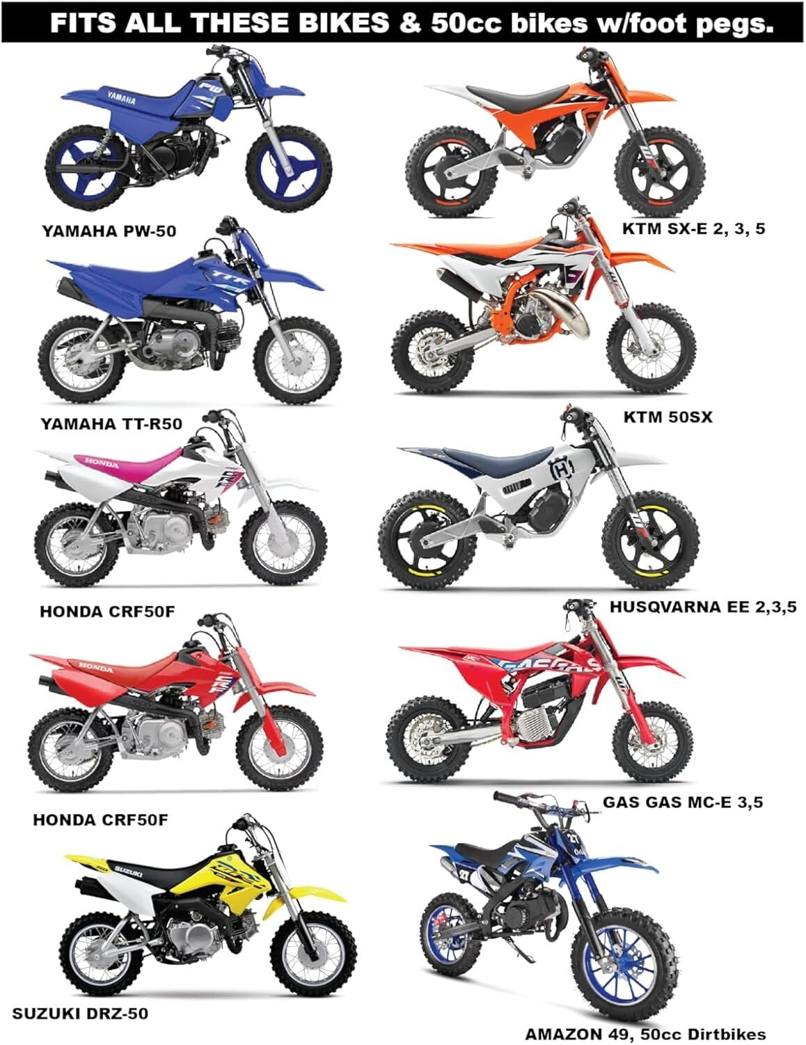 Wheels-for-Tots Adjustable Training Wheels - Compatible with 50cc Motorcycles