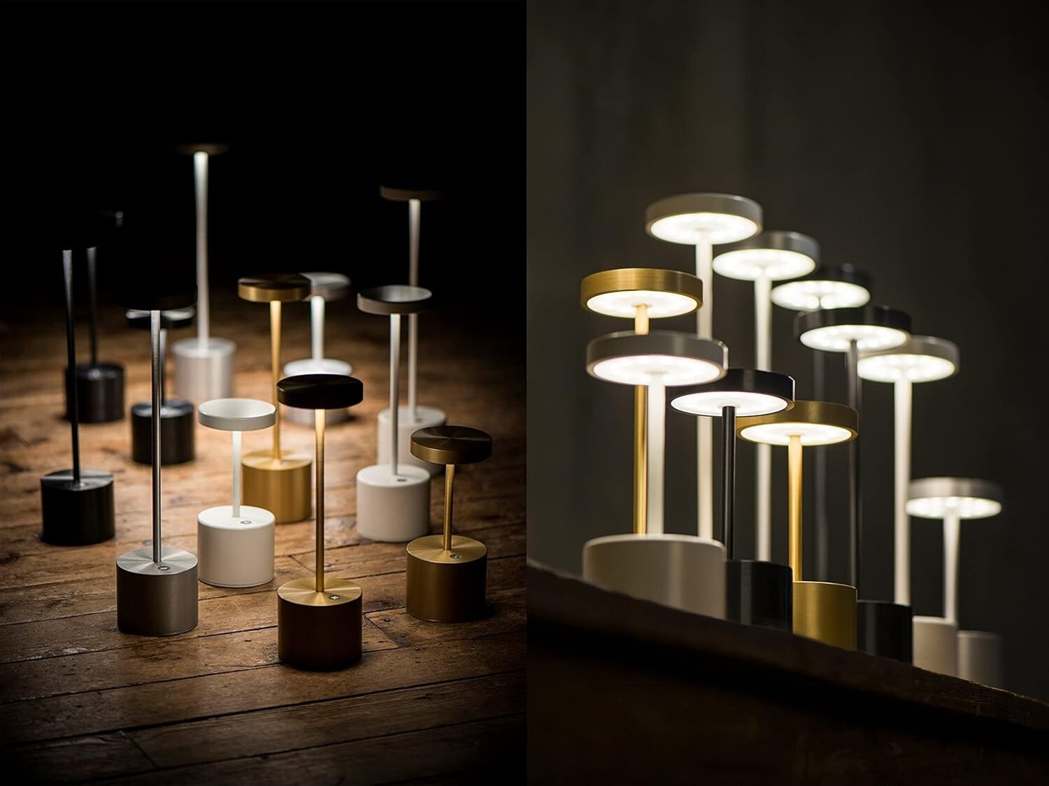 Elegant Gold Dimming LED Table Lamp – 5000mAh Rechargeable & Portable Design