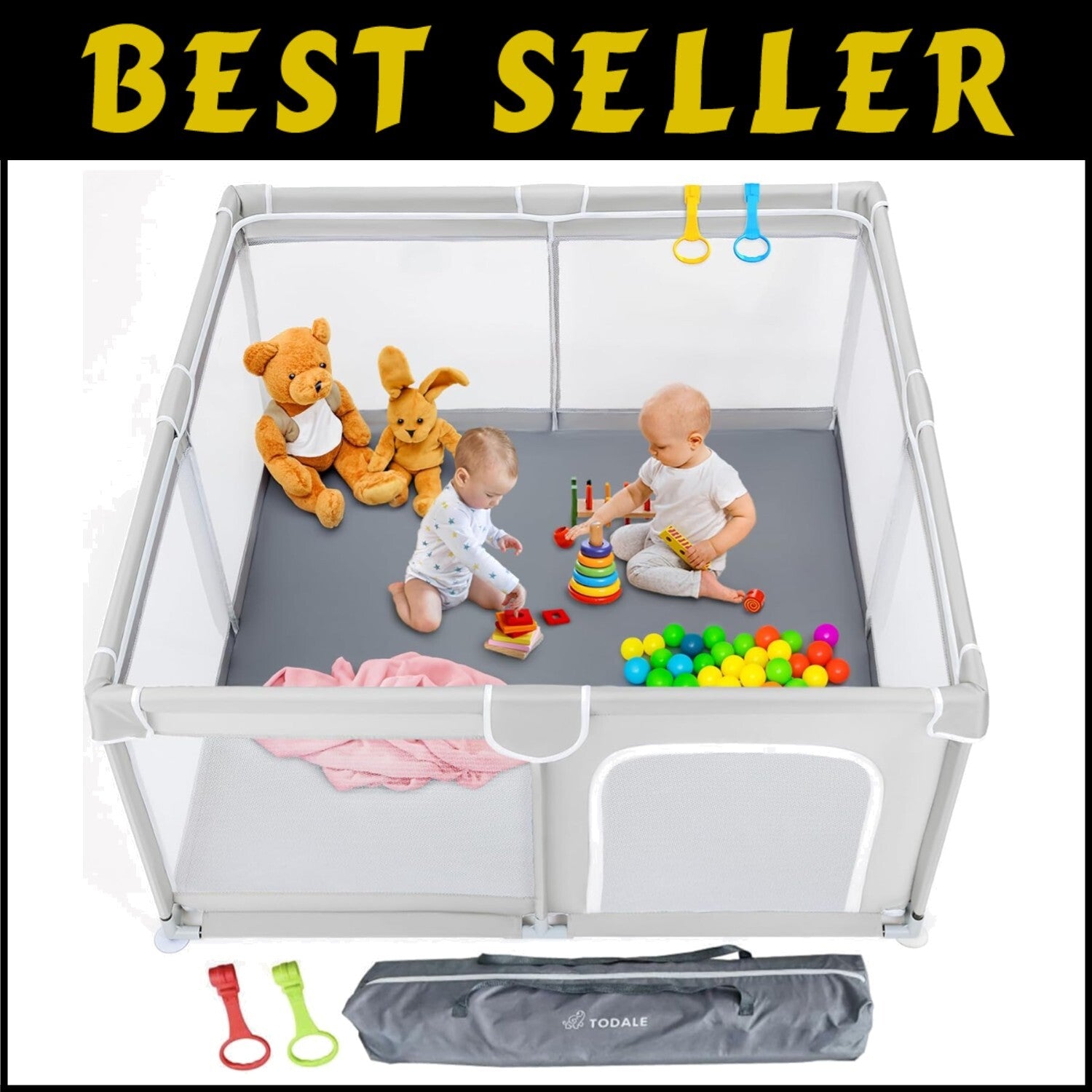 Sturdy Baby Playpen with No-Gap Design - Safe Play Space for Your Toddler 50x50