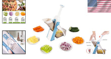 Load image into Gallery viewer, Light Blue Mandoline Slicer - Versatile Veggie Cutter with Safety Lock Mechanism
