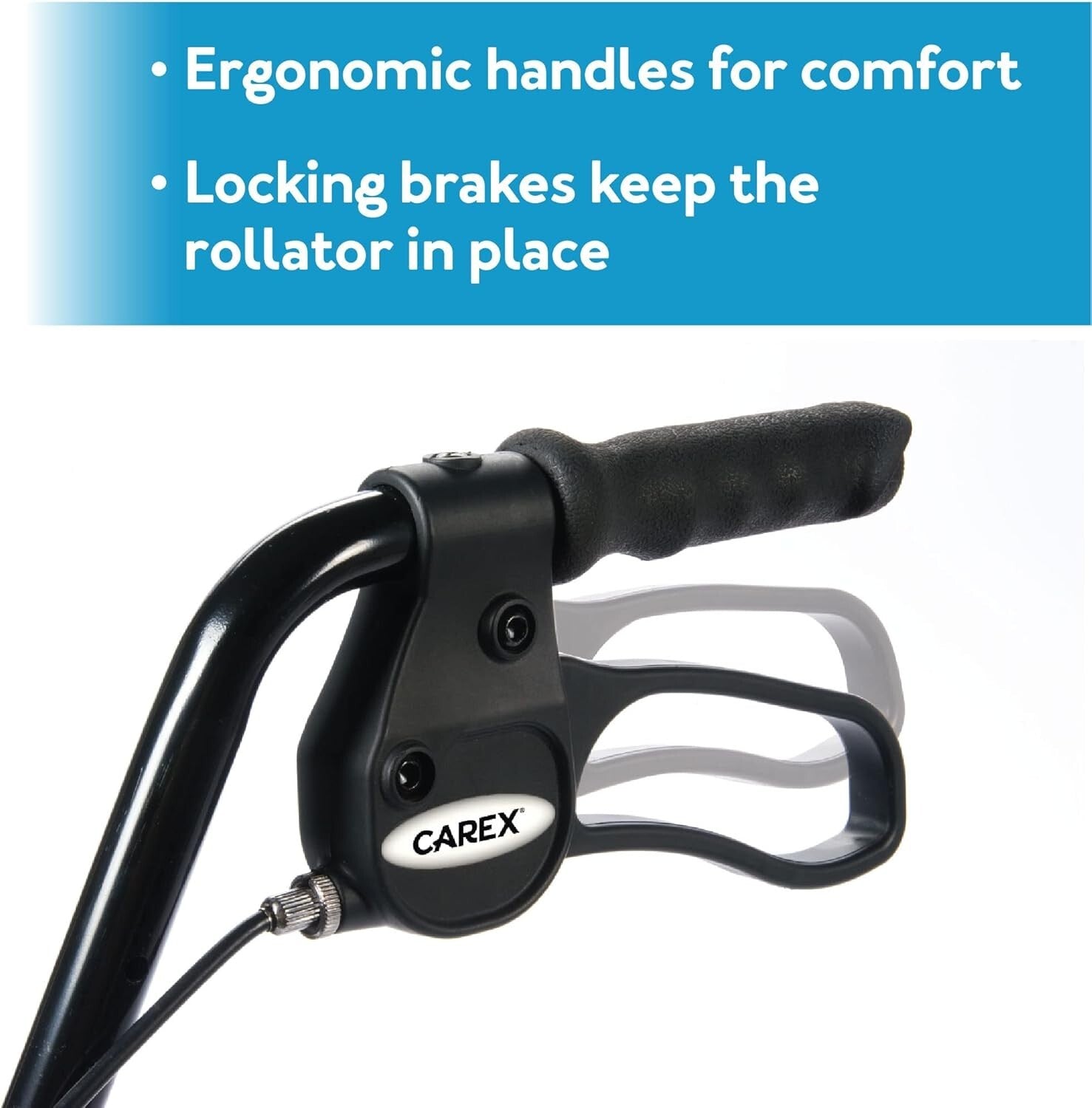 Portable Steel Rollator Walker with Seat and Locking Wheels - Ideal for Seniors