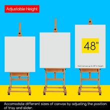 Load image into Gallery viewer, Adjustable H-Frame Easel with Tilt and Wheels - Ideal for Canvas Art up to 48"