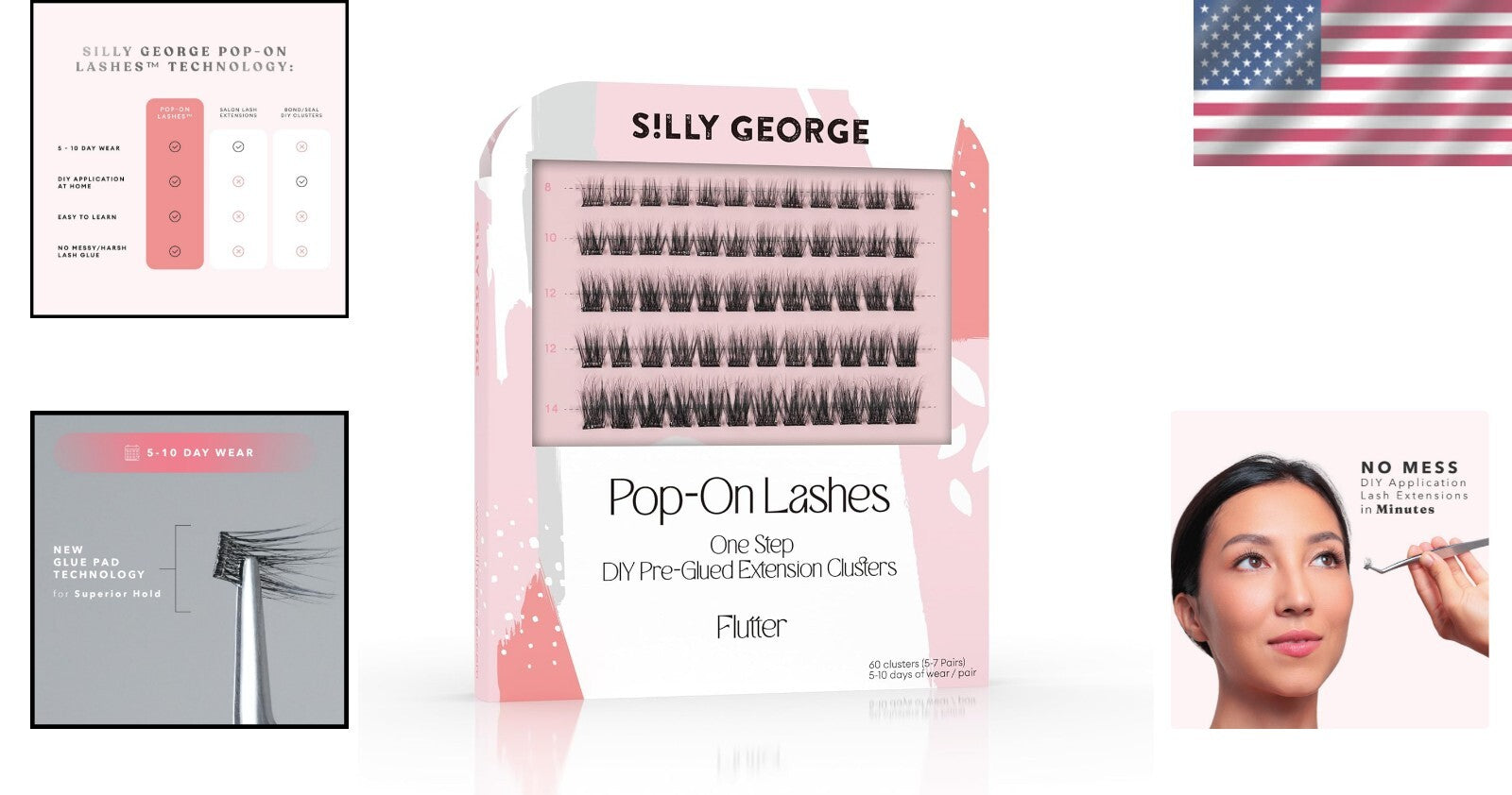 Cruelty-Free DIY Lash Clusters: Natural Look with Fast Application - Pack of 60