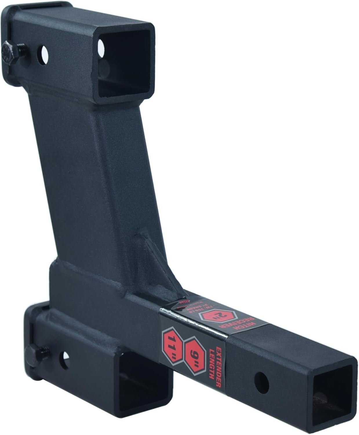 Dual Hitch Extender with 7500lb Capacity - Adjustable Rise/Drop, 2 Receiver