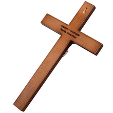Load image into Gallery viewer, Durable 12" St Benedict Catholic Wall Cross - Timeless Design with Bracelet