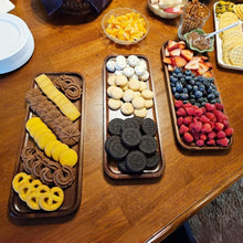 Load image into Gallery viewer, Elegant Acacia Serving Trays for Parties - 14" x 5.5" Charcuterie Boards, 6 Pack