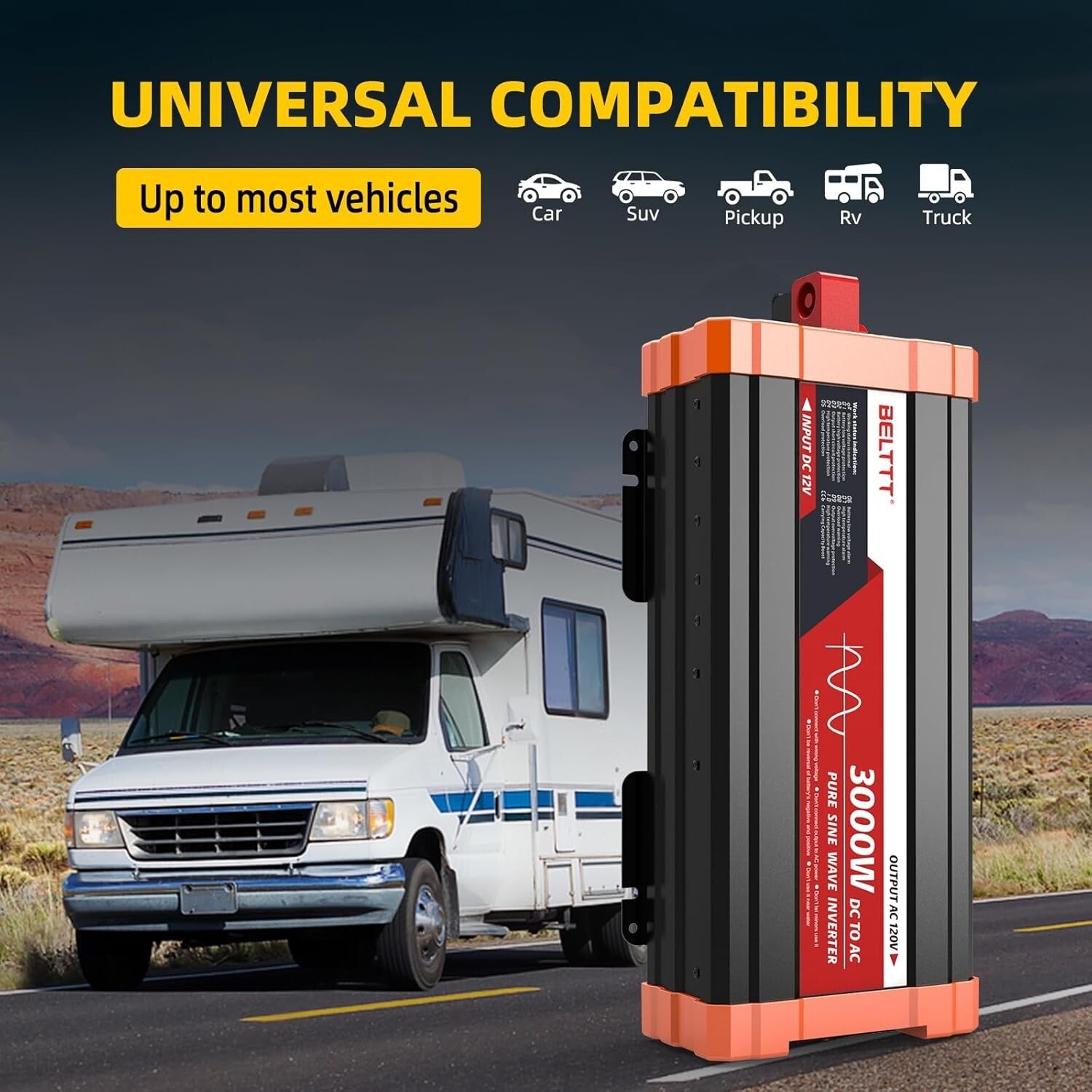 Intelligent 3000W Inverter with Smart LCD and Remote Control for Flexibility