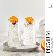 Load image into Gallery viewer, Set of 6 Modern Highball Glasses - 20 fl oz Clear Drinking Cups, Dishwasher Safe