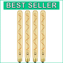 Load image into Gallery viewer, 4-Pack Vintage Style LED Filament Bulbs, 11.8in, Warm White, Dimmable