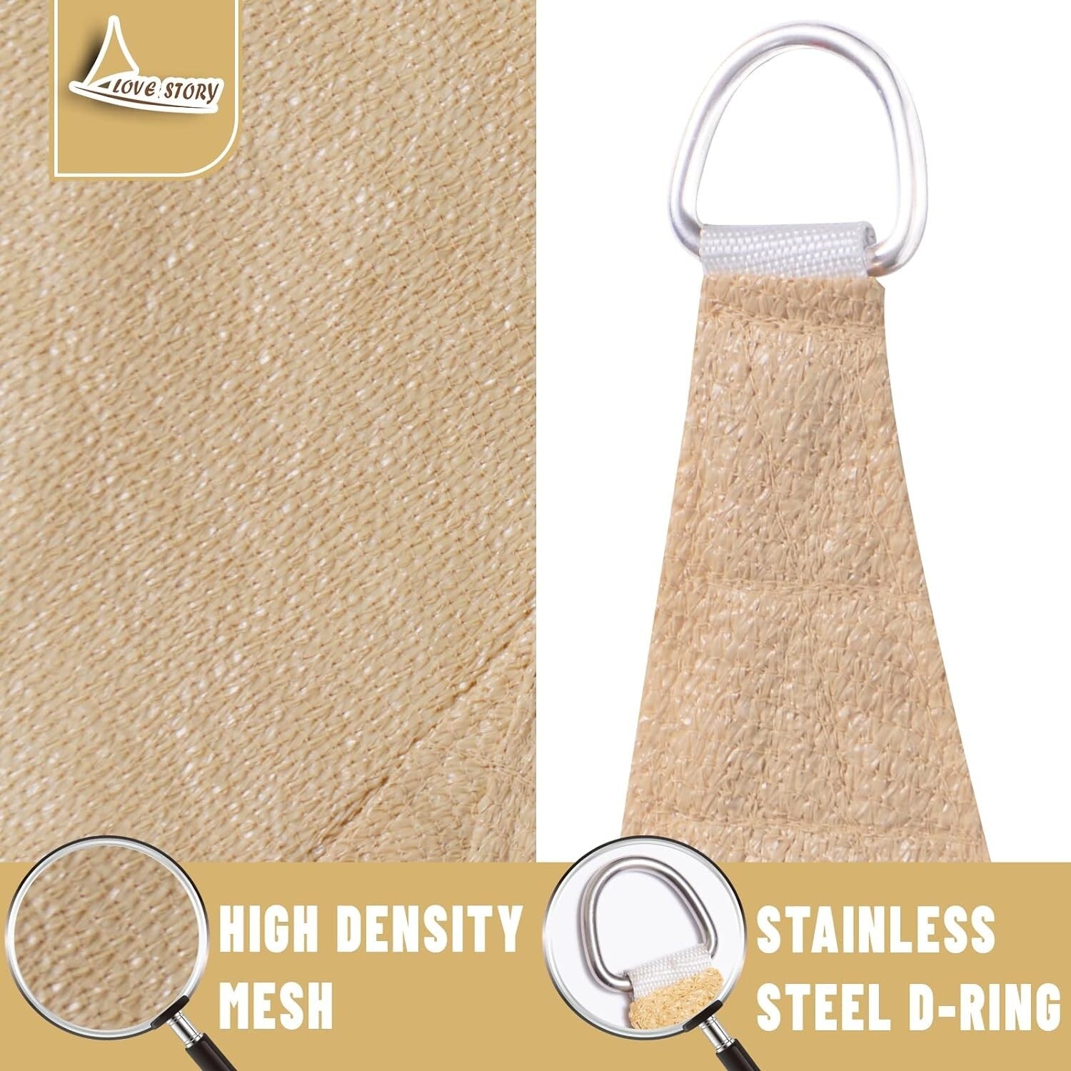 Customizable 10' x 20' Sun Shade Sail in Sand – Premium Outdoor Protection