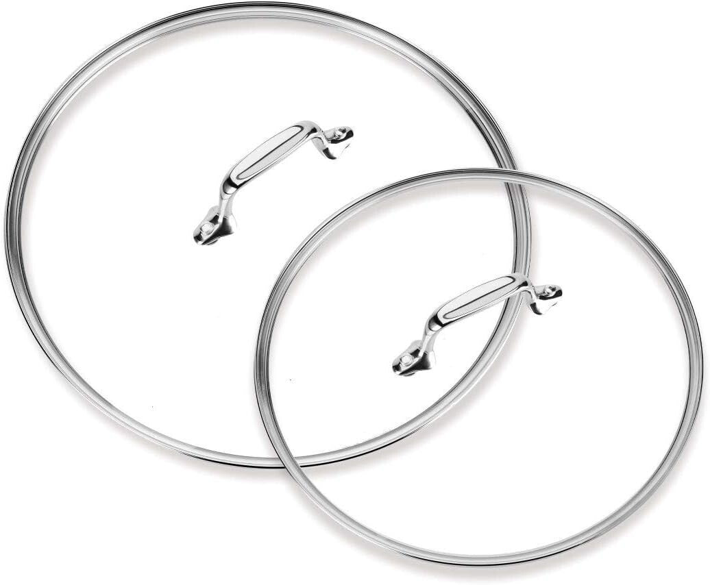 Elevate Cooking with HA1 Glass Lids for 10 & 12 Inch Fry Pans - Dishwasher Safe