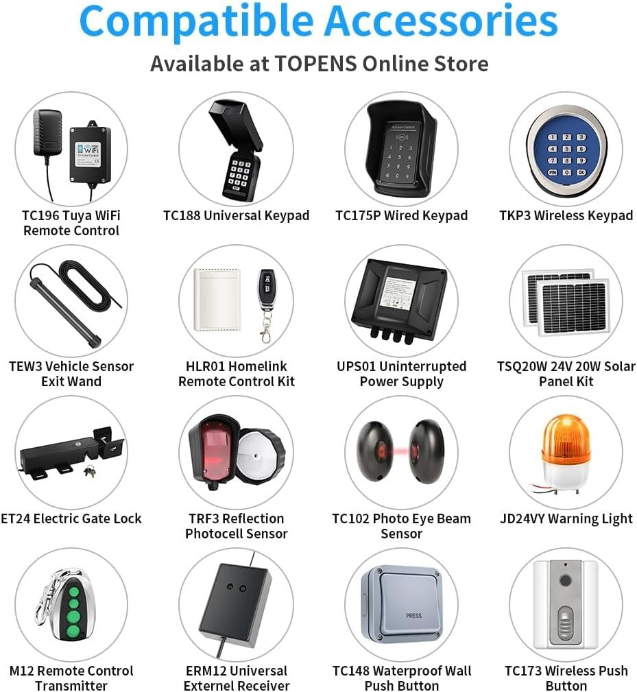 Dual Swing Gate Opener Kit with Solar Power - Easy Install & Strong Performance