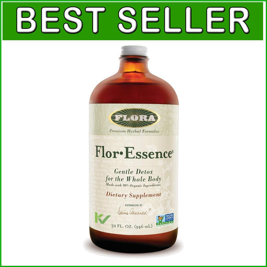 32oz Flor Essence Herbal Detox Tea - Daily Gentle Cleanse for Digestive Health