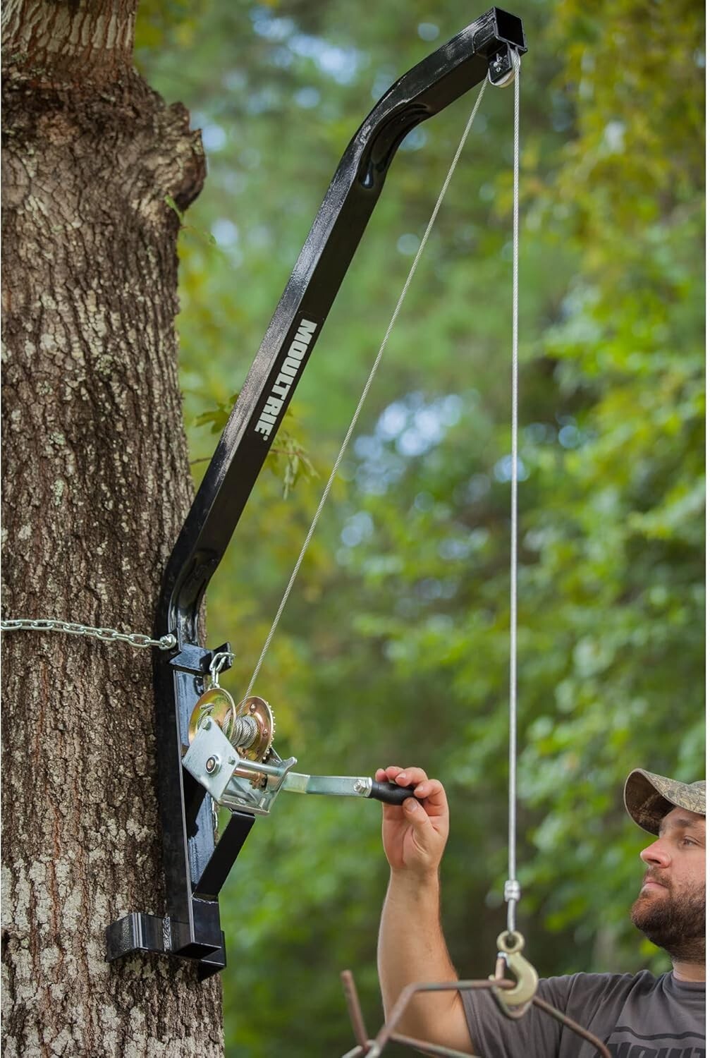 Secure 300 lb Capacity Hanging Hoist for Hunters - Steel Design, Easy Setup