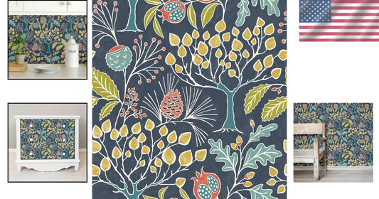 Charming Vintage Garden Wallpaper for Easy Installation - Peel & Stick Solution