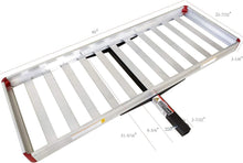 Load image into Gallery viewer, 60" Hitch Mount Aluminum Cargo Carrier Rack for SUVs &amp; Trucks - 500 LB Capacity