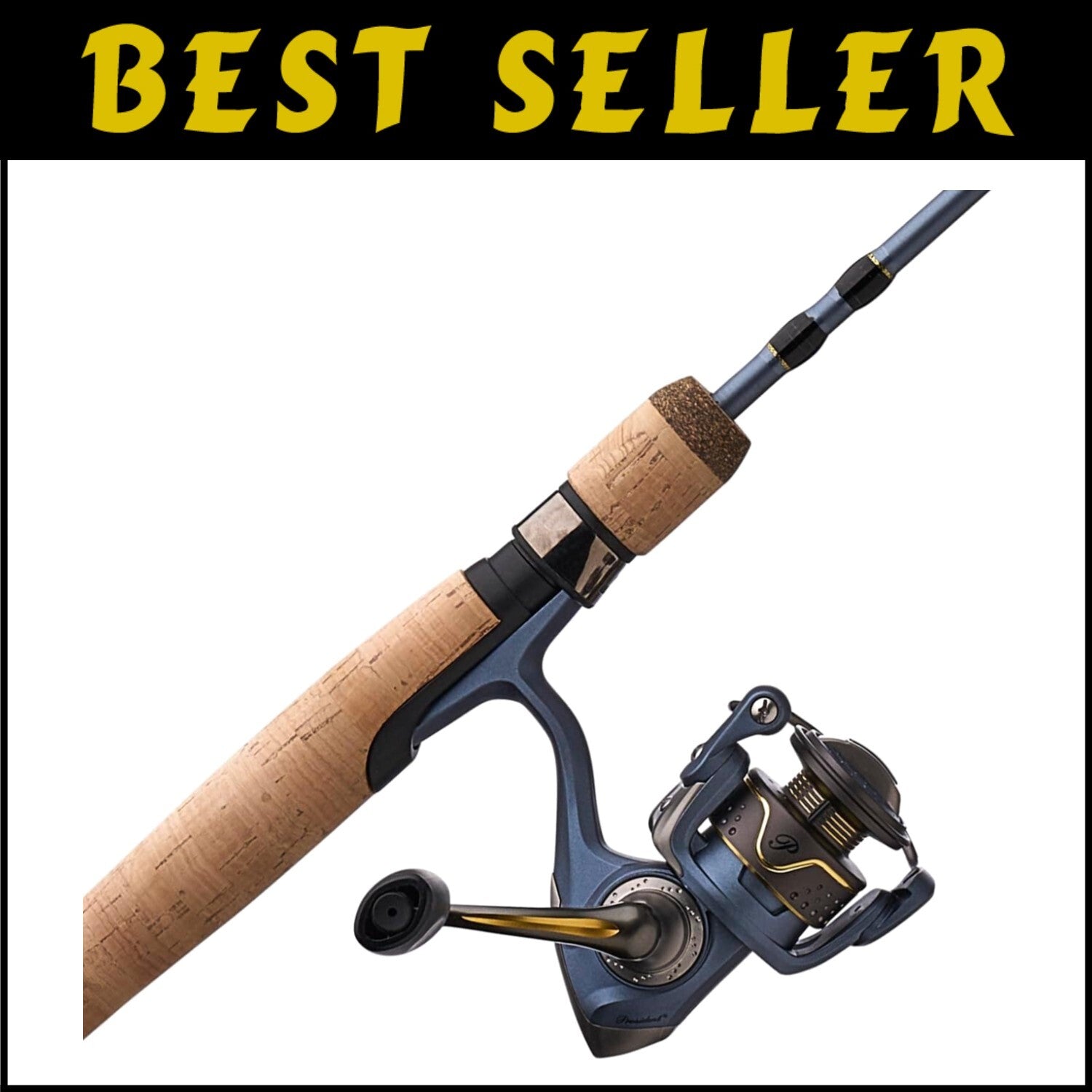 Deluxe President Fishing Rod and Reel Combo - 6'6" Medium Power for Bass Fishing