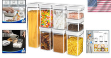Load image into Gallery viewer, Clear Kitchen Canisters - 8-Piece BPA-Free Food Storage Set with Airtight Seal