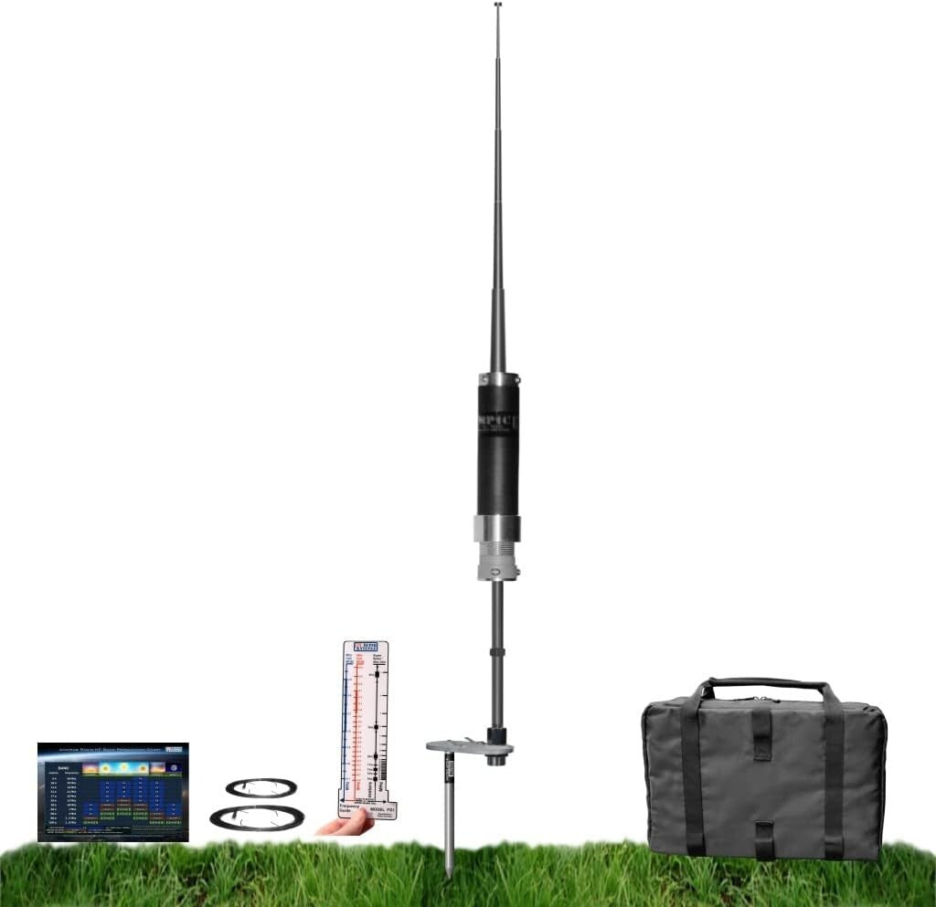 Portable All Band HF Antenna with Ground Mount - Ideal for Ham Radio Enthusiasts
