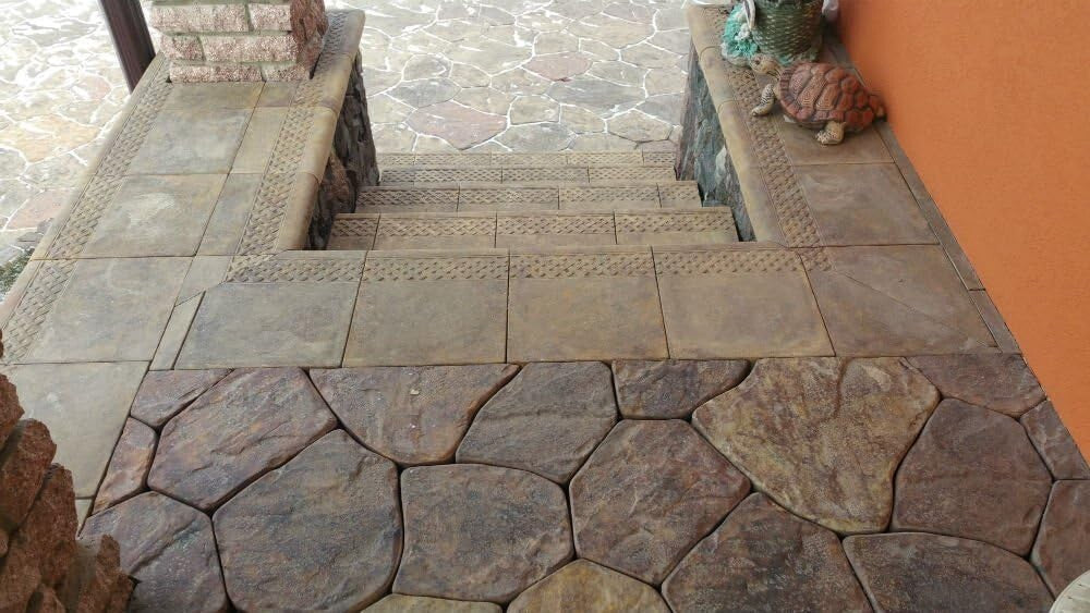 DIY Flagstone Casting Concrete Molds - 6 Piece Set for Outdoor Walkways