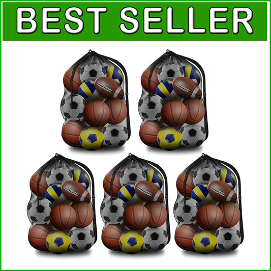 Durable 30"x40" Sports Ball Carrier with Adjustable Strap & Fresh Airflow Design