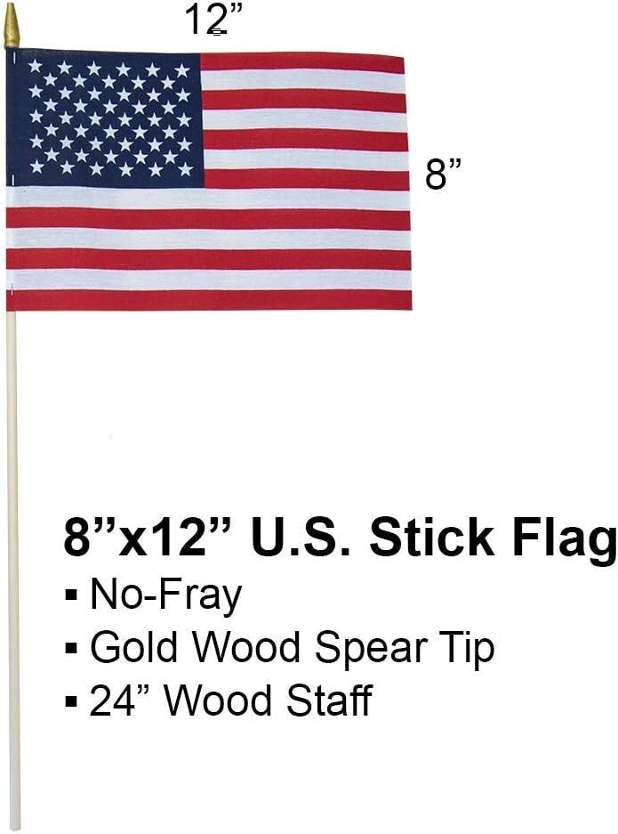 Lightweight 24-Pack of Handheld American Flags for Celebrations & Memorials