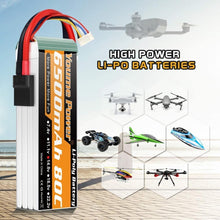 Load image into Gallery viewer, Premium 14.8V 6500mAh 80C Lipo 4S Battery Pair with TR Plug for Drones &amp; RC Toys
