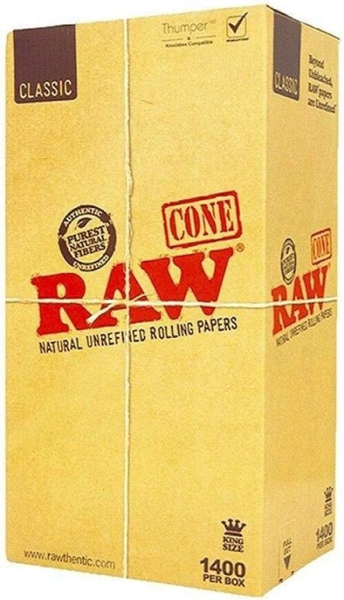 1400 Pack King Size Pre-Rolled Cones - Unrefined Natural Fibers for Even Burn