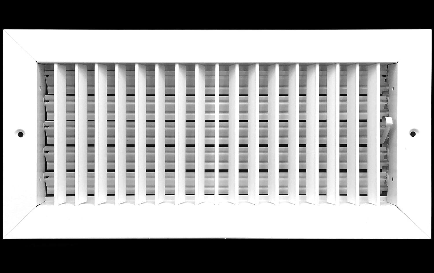 14"w x 6"h Adjustable HVAC Vent Cover - High Airflow Diffuser in White