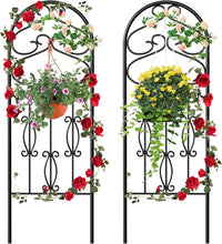 Load image into Gallery viewer, Versatile 60" x 18" Metal Trellis - Perfect for Climbing Plants &amp; Outdoor Decor