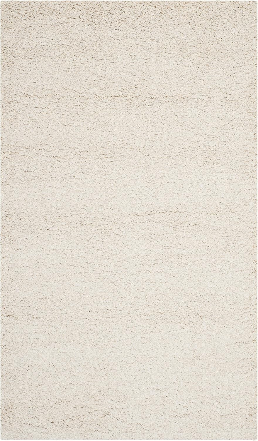 Milan Shag Collection Accent Rug 2' x 4' - Non-Shedding Ivory Elegance