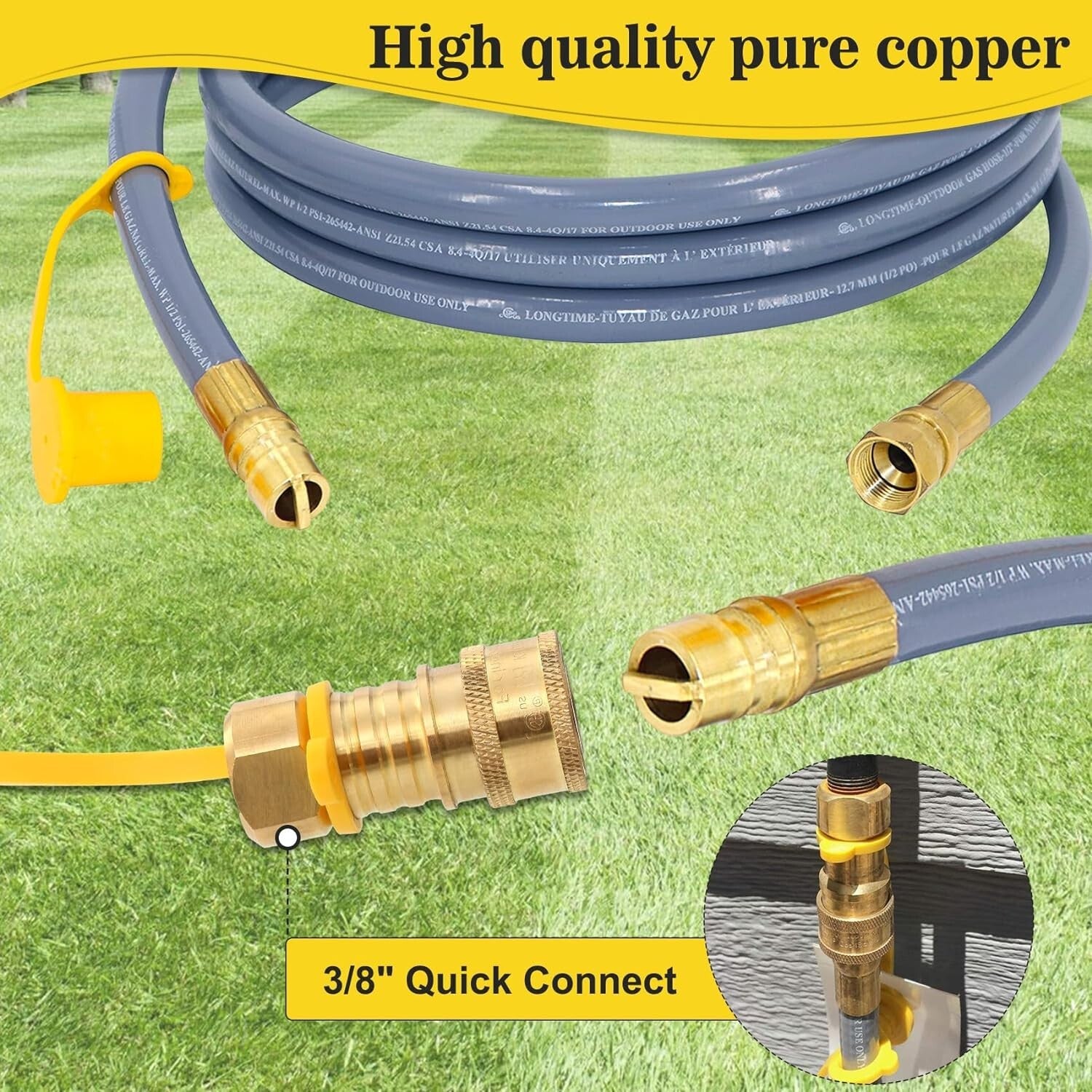 Effortless BBQ Setup: 10FT Natural Gas Conversion Kit for Grilling Enthusiasts