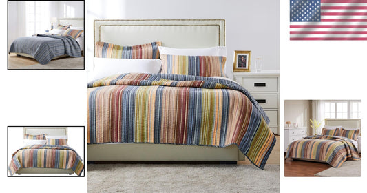 Elegant 3-Piece Full/Queen Katy Quilt Set – Breathable Cotton & Reversible