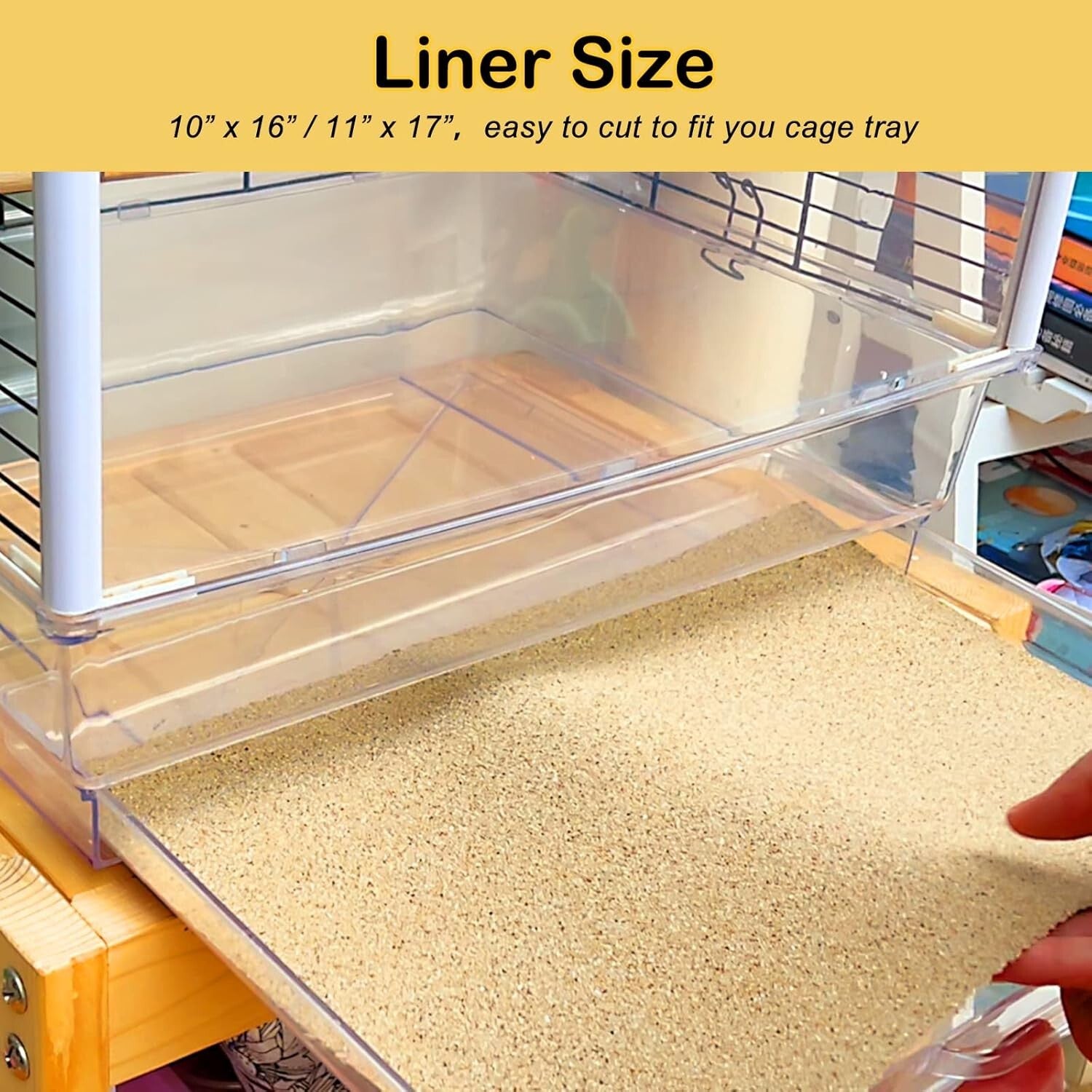 Disposable Bird Cage Liner 11" x 17" - Essential for Parakeets & Cockatiels