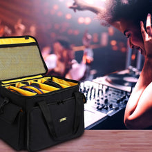 Load image into Gallery viewer, Padded DJ Equipment Bag with Trolley Strap &amp; Bright Interior for Easy Access